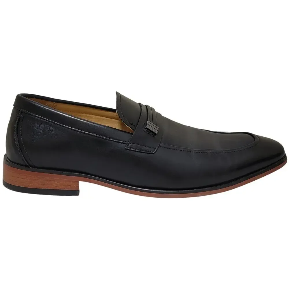 Tommy Hilfiger Men Sachie Slip On Loafers Size US 9M Black Faux Leather